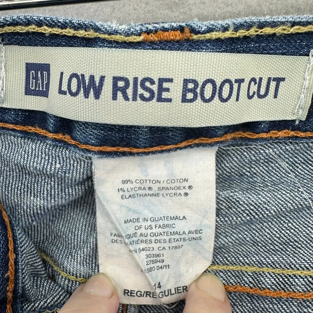 2011 Gap Low Rise Boot Cut Jeans Med Wash Women's 14 34x31 Western Country Y2K - Picture 4 of 9